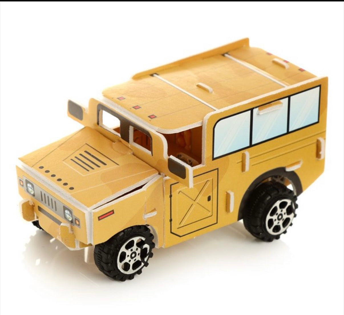 DIY Puzzle Pullback Rakennettava Kamouflage Auto