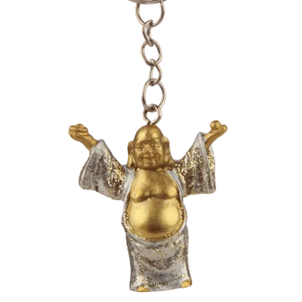 Avaimenperä lucky buddha glitter, hopea