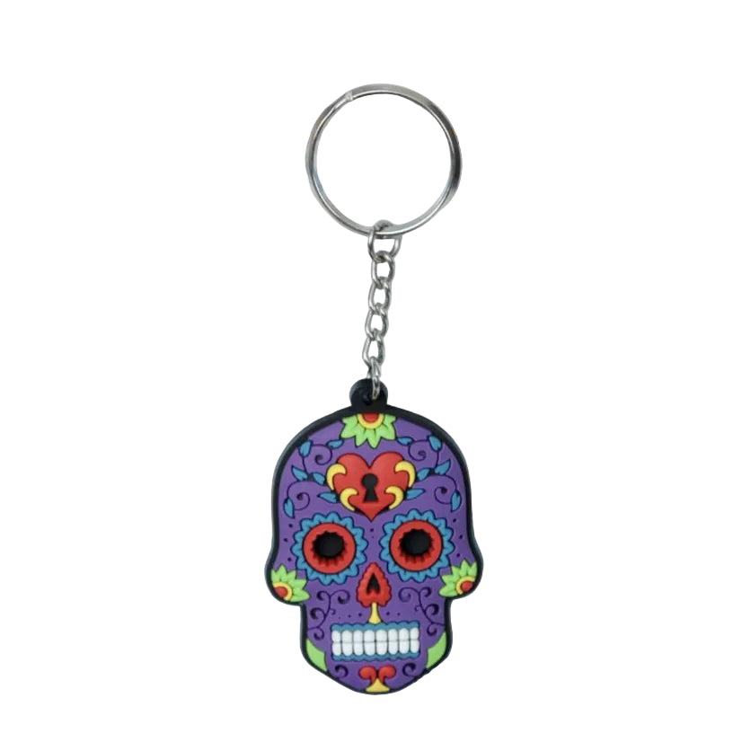 Avaimenperä sugar skull, liila