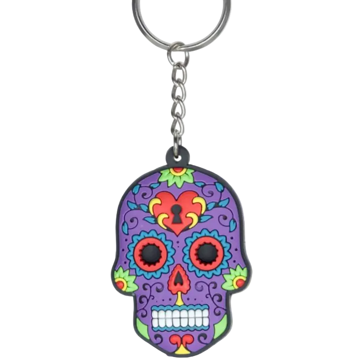 Avaimenperä sugar skull, liila