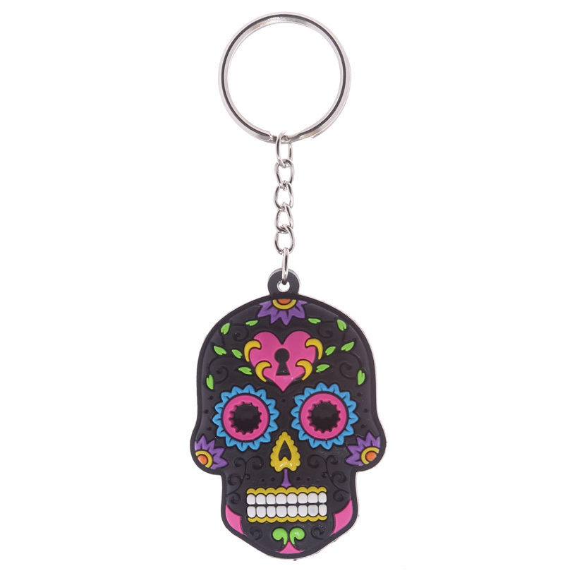 Avaimenperä sugar skull, musta