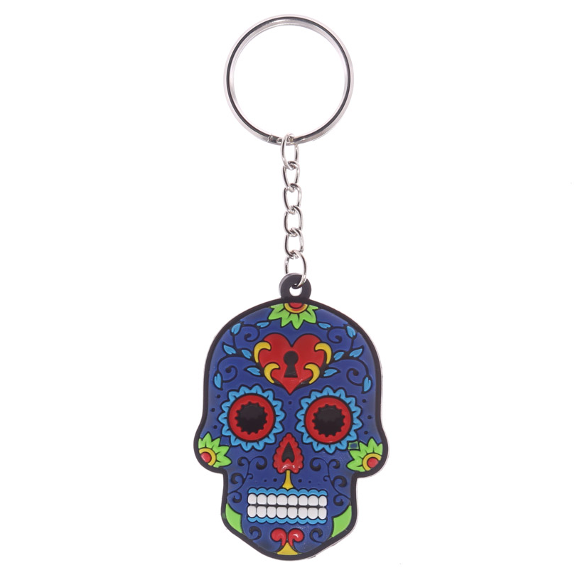 Avaimenperä sugar skull, sininen