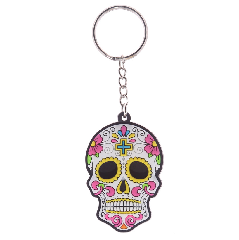 Avaimenperä sugar skull, valkonen