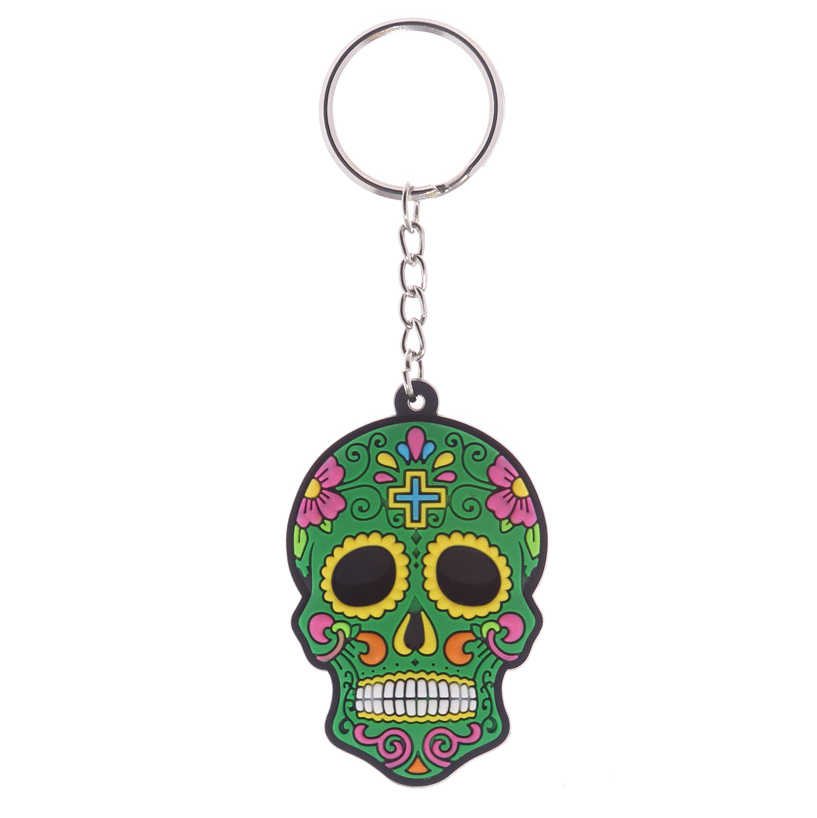 Avaimenperä sugar skull, vihreä
