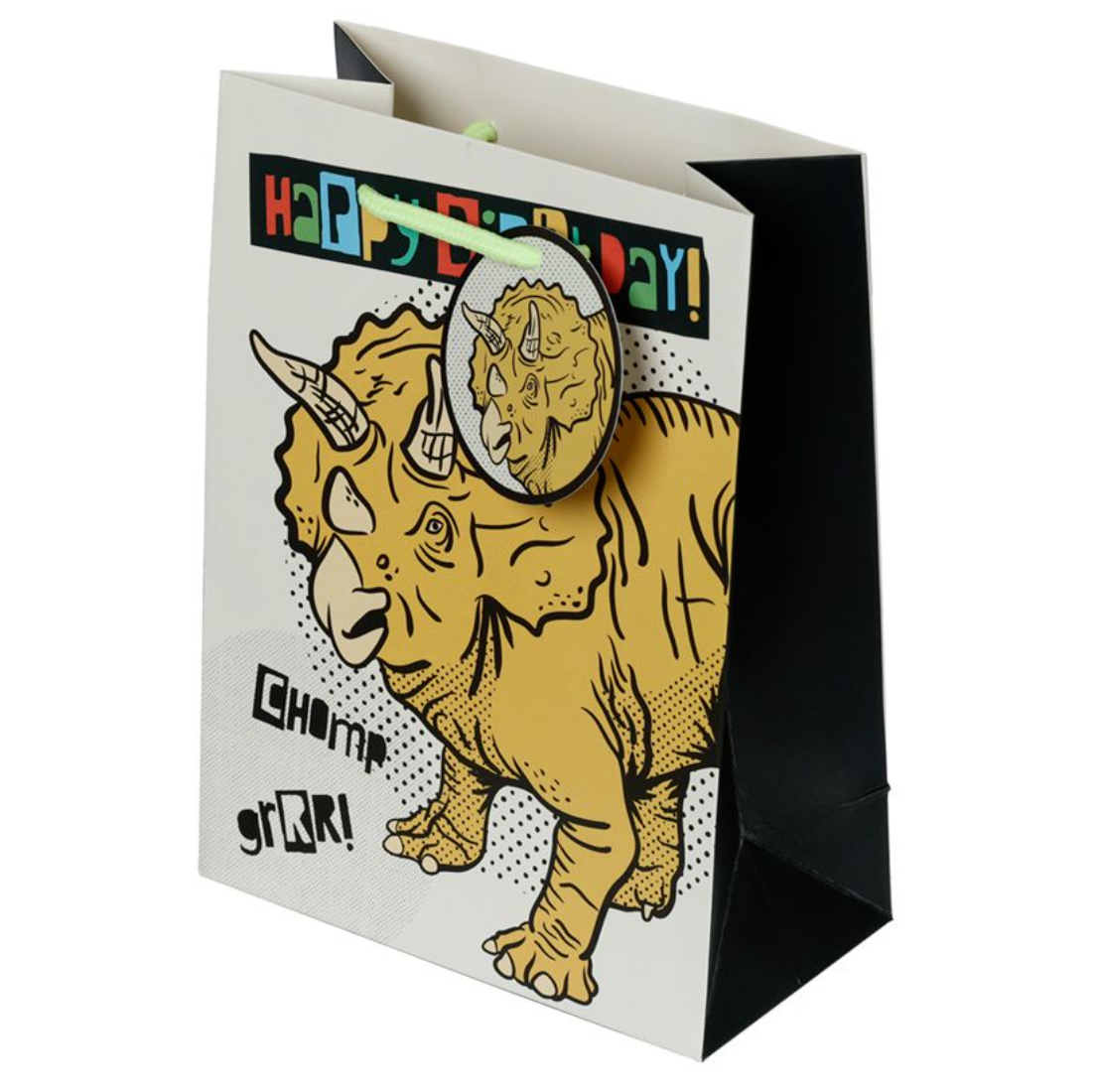 Happy Birthday Triceratops  Lahjapussi - Medium