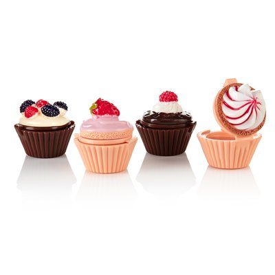 Huulirasva cupcake, kukka