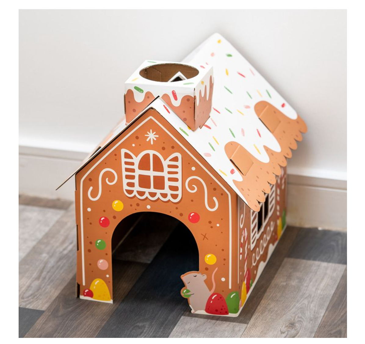 Itse Kasattava Piparkakkutalon muotoinen kissankoppi