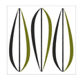 Kaakelitarra, Leaves Olive/Black 6 kpl