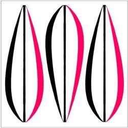 Kaakelitarra, Leaves Red/Black 6 kpl