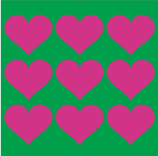 Kaakelitarra, Love Vihreä/Pinkki 6 kpl