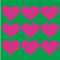 Kaakelitarra, Love Vihreä/Pinkki 6 kpl