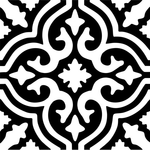 Kaakelitarra, Marrakech black/white 6 kpl
