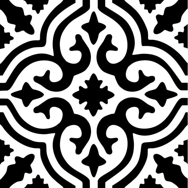 Kaakelitarra, Marrakech white/black 6 kpl
