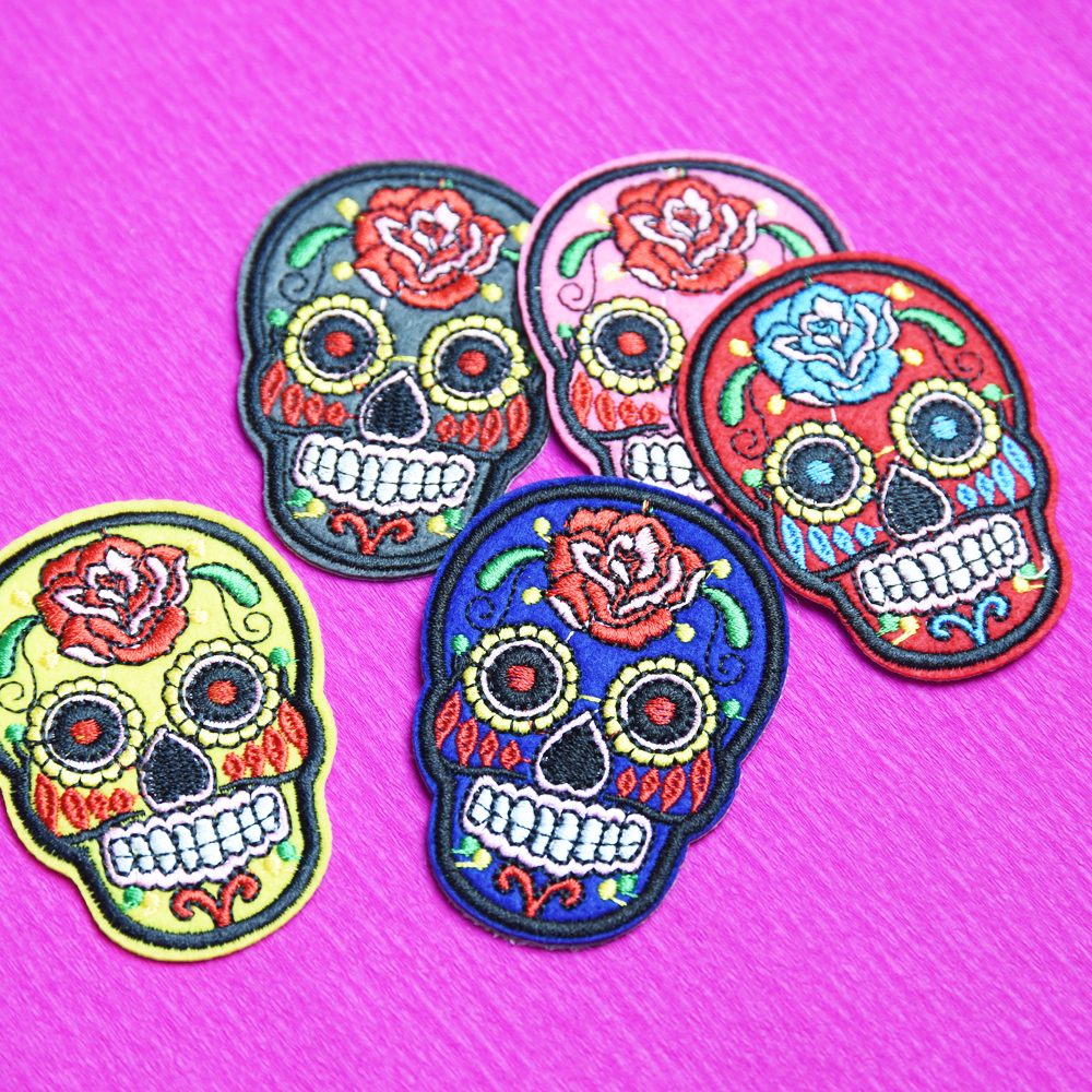Kangasmerkki, sugar skull vihreä
