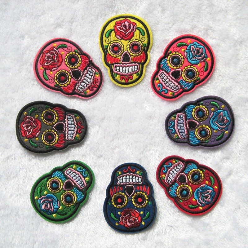 Kangasmerkki, sugar skull vihreä