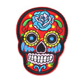 Kangasmerkki, sugar skull punainen