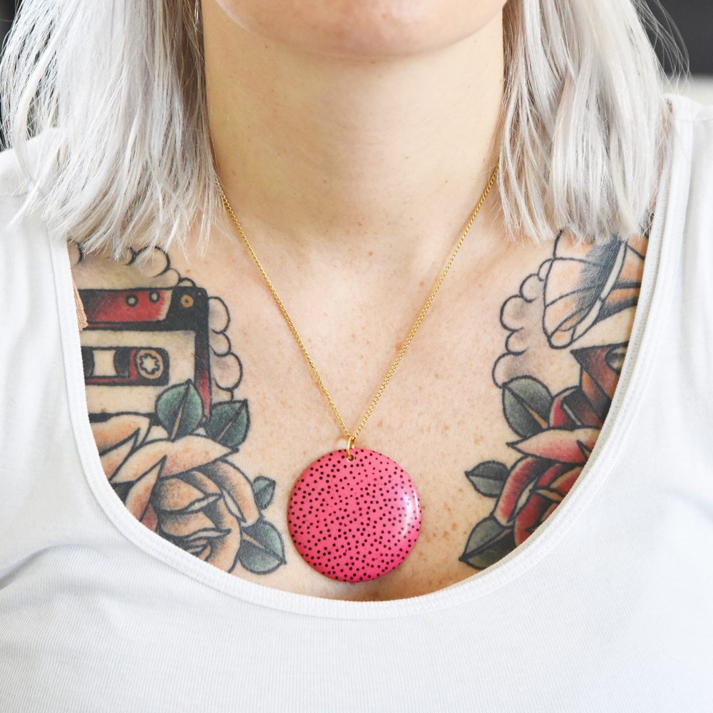 Kaulakoru dots, pinkki