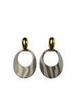 Korvakorut käärmeennahka, oval w gold