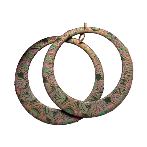 Korvakorut retro hoops, liila