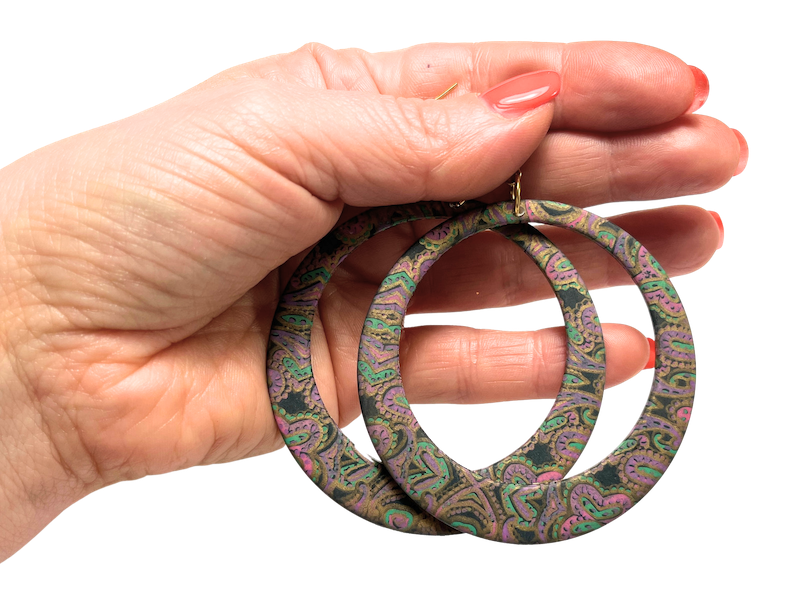 Korvakorut retro hoops, liila
