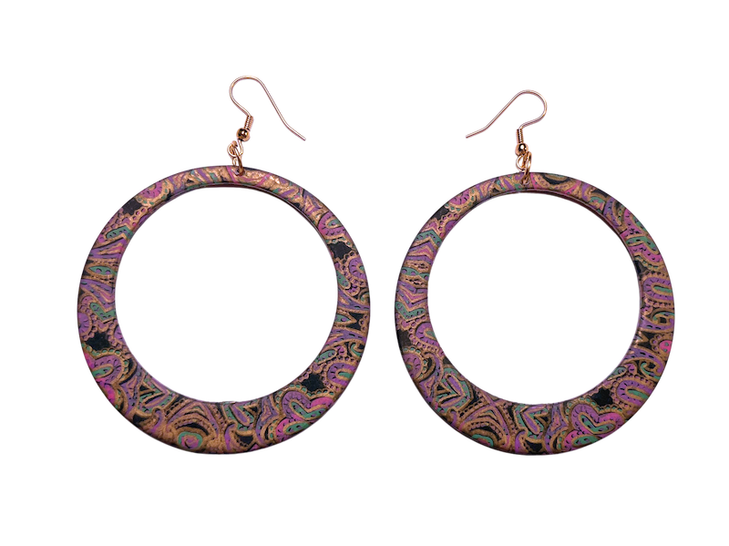 Korvakorut retro hoops, liila
