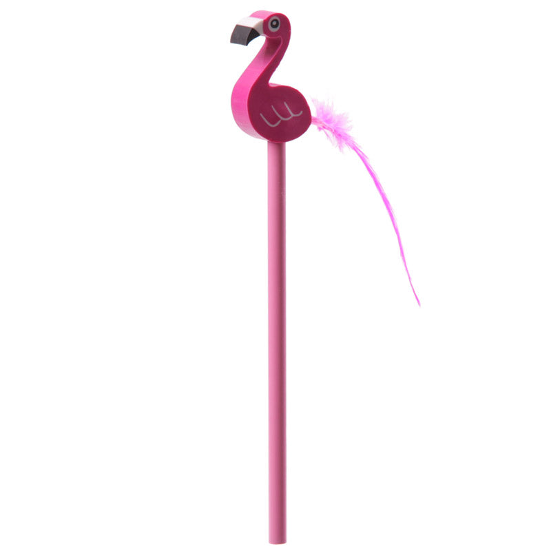 Lyijykynä jossa pyyhekumi, flamingo