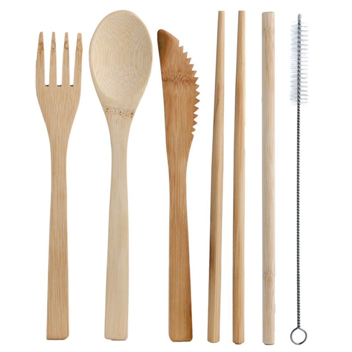 Mopsi 100% bambu aterinsetti kangaskotelossa