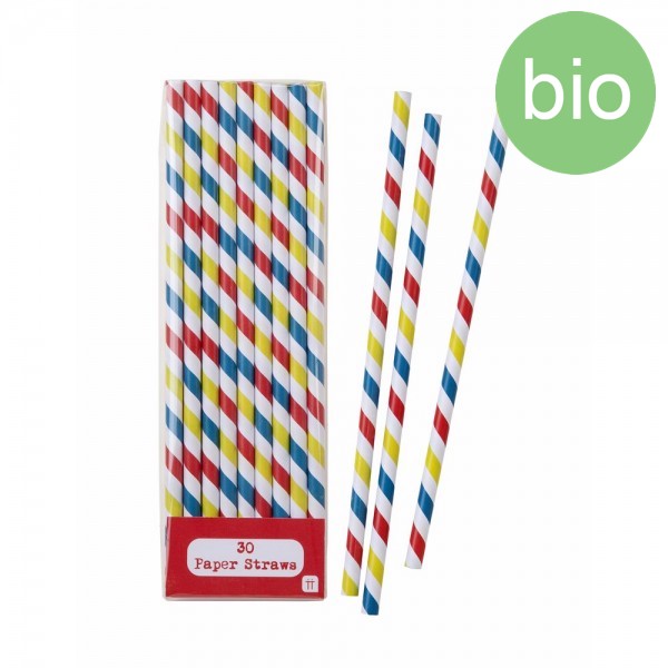 Paperipilli (30 kpl) Raidallinen (multi)