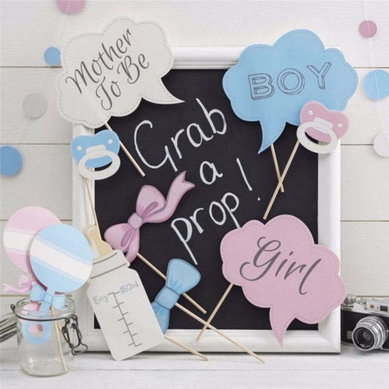 Photo booth rekvisiitta, Babyshower (10kpl)