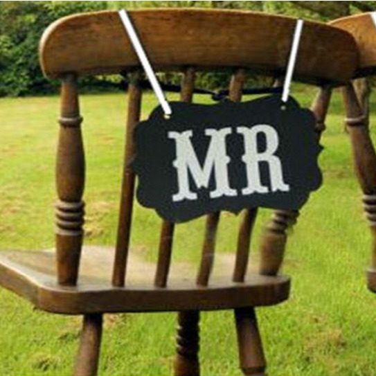 Photo booth rekvisiitta gay wedding, Mr (2kpl)