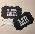 Photo booth rekvisiitta gay wedding, Mr (2kpl)