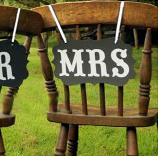 Photo booth rekvisiitta gay wedding, Mrs (2kpl)