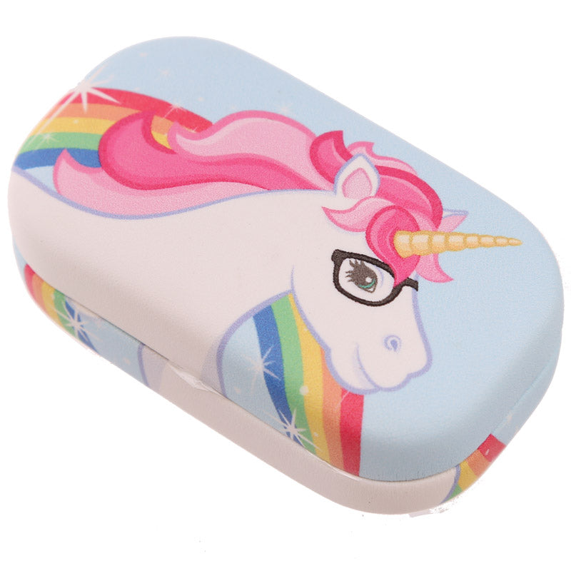 Piilolinssikotelo Unicorn, pinkki