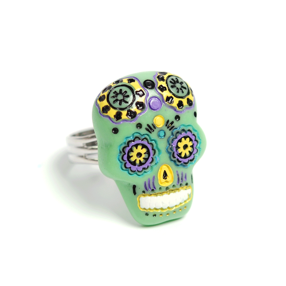 Sormus Sugar Skull, Vihreä