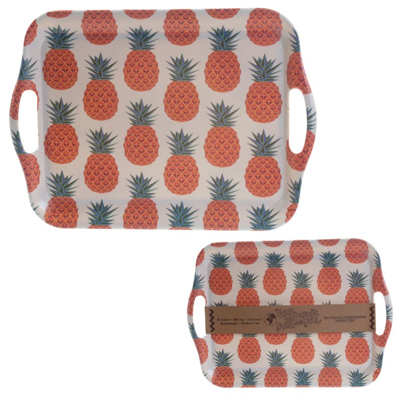 Tarjotin tehty ekologisesta bambusta, ananas