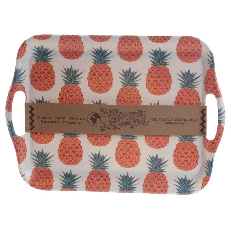 Tarjotin tehty ekologisesta bambusta, ananas
