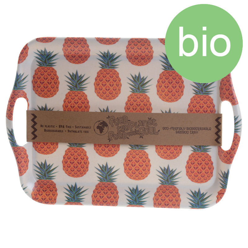 Tarjotin tehty ekologisesta bambusta, ananas