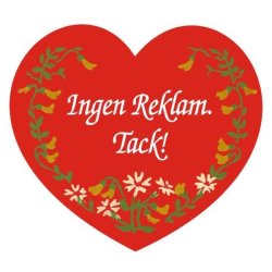 Tarra, Ingen reklam, tack! (punainen sydän)