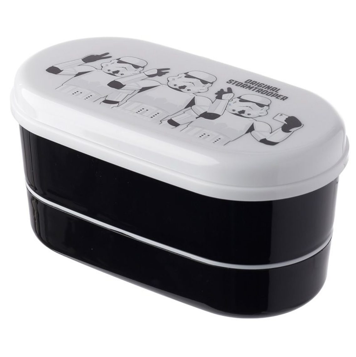 The Original Stormtrooper pinottava bento box lounasboksi haarukalla ja veitsellä