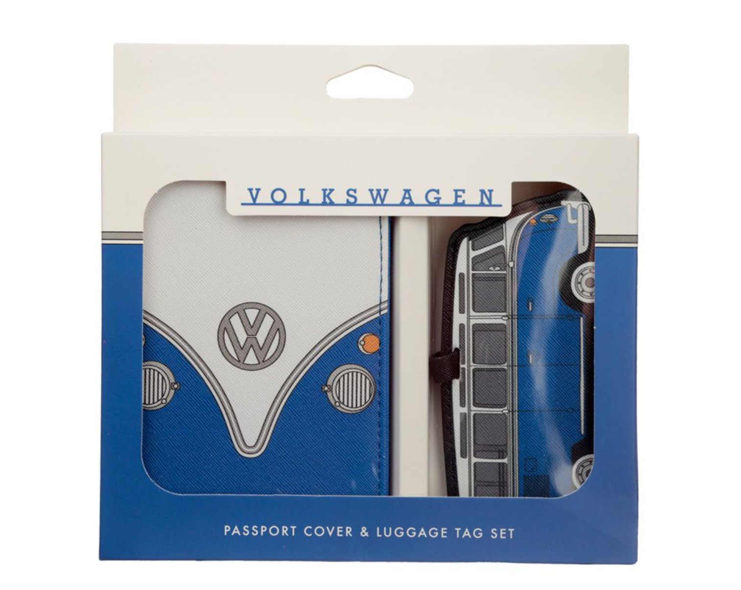 Volkswagen VW T1 Camper Bus Sininen Passikotelo Ja Matkalaukkutägi