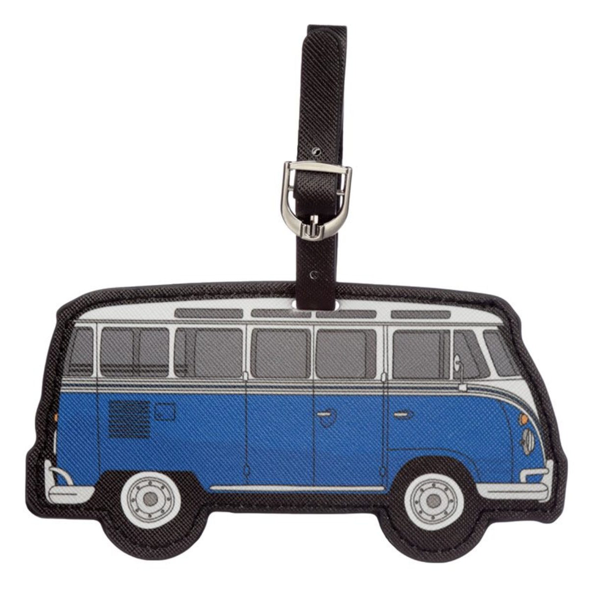 Volkswagen VW T1 camper bus sininen passikotelo ja matkalaukkutägi