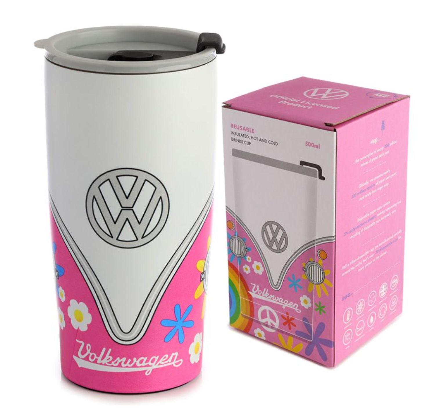 Volkswagen VW T1 Camper Termosmuki Pinkki