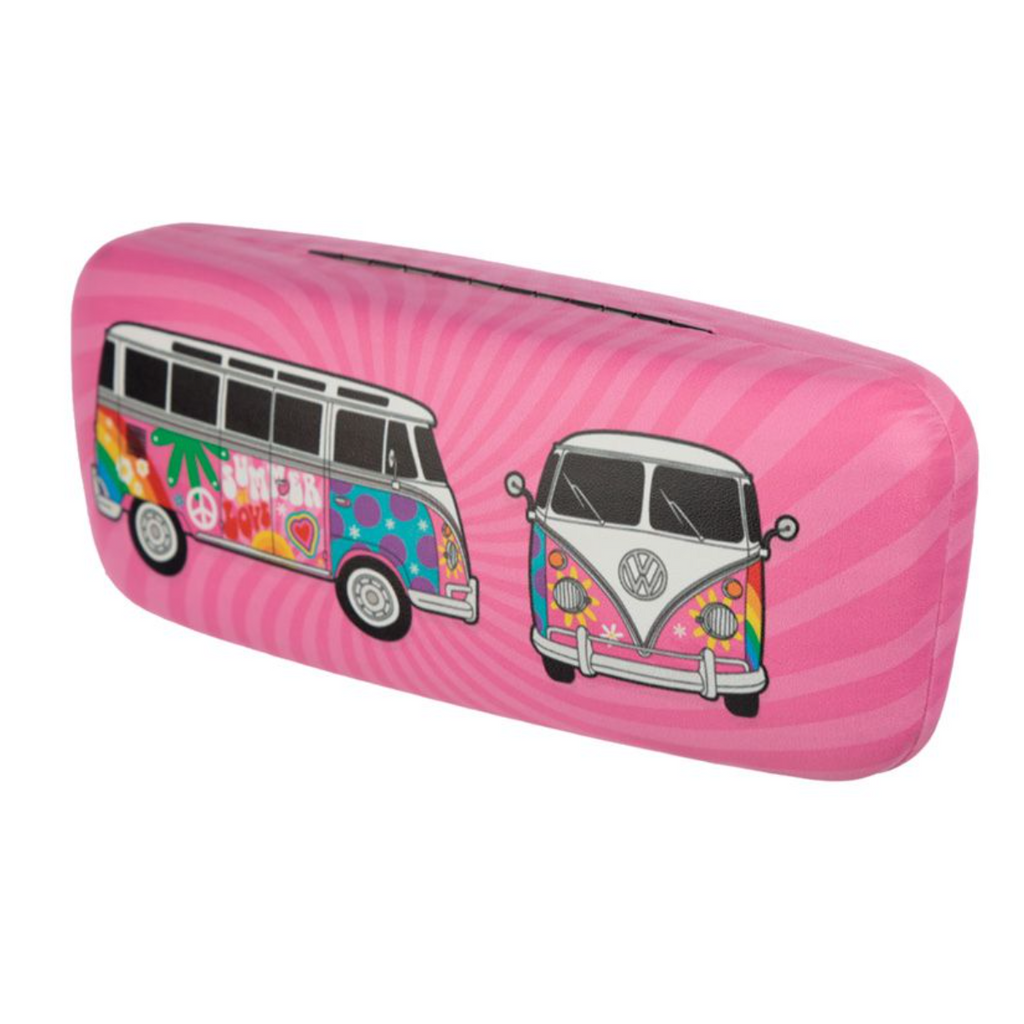 Volkswagen VW T1 silmälasikotelo camper bus, pinkki